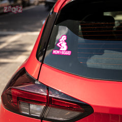 Compact Mom on Board Tag for Safe Roads