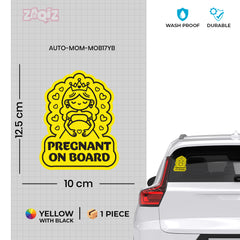 Fun Mom on Board Decal for Safe Travel