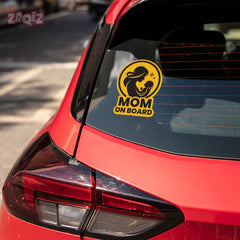 Mom on Board Sticker for Car Windows
