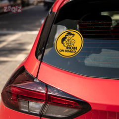 Durable Mom on Board Decal for Long Trips