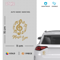 Bold Treble Clef Sticker for Cars