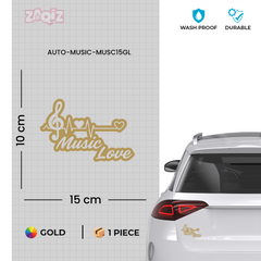 Durable Musical Passion Emblem for Vehicles