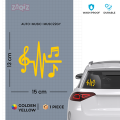 Artistic Music Notes Sticker for Trucks