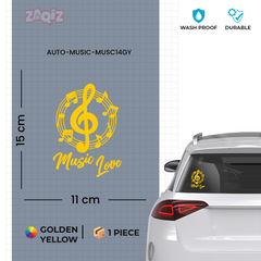 Bold Treble Clef Sticker for Cars