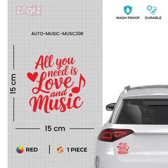Trendy Music Notes Decal for Windows