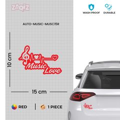 Durable Musical Passion Emblem for Vehicles