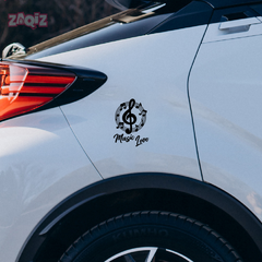 Bold Treble Clef Sticker for Cars
