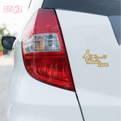 Durable Musical Passion Emblem for Vehicles
