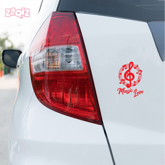 Bold Treble Clef Sticker for Cars