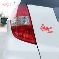 Durable Musical Passion Emblem for Vehicles