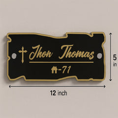 Acrylic Name Plates for Modern House Entrance