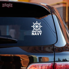 Navy Duty Car Safety Sticker for Awareness