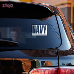 Proud Navy Supporter Car Window Sign