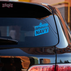 Classic Navy Shield Vehicle Safety Tag