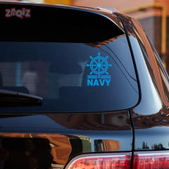 Navy Duty Car Safety Sticker for Awareness