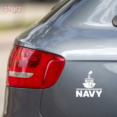 Anchor Ship Design Navy Car Window Sticker