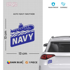 Classic Navy Shield Vehicle Safety Tag