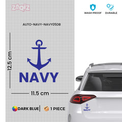 Elegant Navy Anchor Sticker for Cars