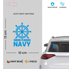 Navy Duty Car Safety Sticker for Awareness