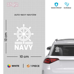 Navy Duty Car Safety Sticker for Awareness
