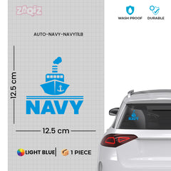 Anchor Ship Design Navy Car Window Sticker