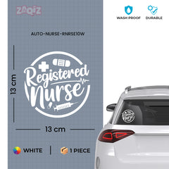 Registered Nurse Life Car Safety Sign