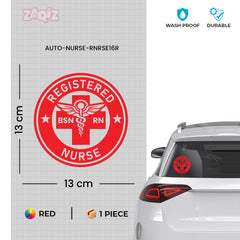 Registered Nurse Vehicle Tag for Safety