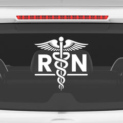 RN Doctor Logo Design RN Sticker for Cars