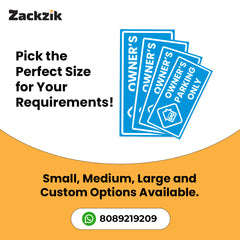 Owner’s Parking Sign Board | Reserved Parking Board by Zaqiz