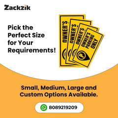 Owner Parking Sign Board for Apartment & Office | Sleek Design