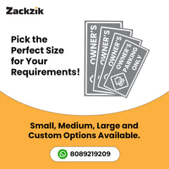 Owner’s Parking Sign Board | Reserved Parking Board by Zaqiz