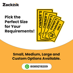 Owner’s Parking Sign Board | Reserved Parking Board by Zaqiz