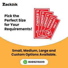 Owner’s Parking Sign Board | Reserved Parking Board by Zaqiz