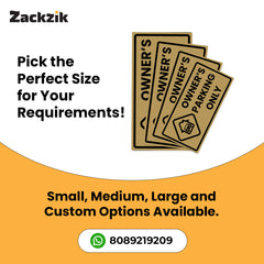 Owner’s Parking Sign Board | Reserved Parking Board by Zaqiz