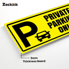 Stylish Owner’s Parking Sign Board | Waterproof & Durable