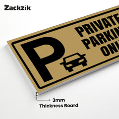 Stylish Owner’s Parking Sign Board | Waterproof & Durable
