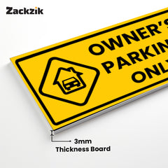 Owner’s Parking Sign Board | Reserved Parking Board by Zaqiz
