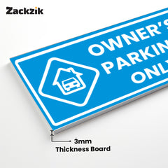 Owner’s Parking Sign Board | Reserved Parking Board by Zaqiz