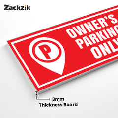 Owner Parking Sign Board for Apartment & Office | Sleek Design