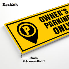Owner Parking Sign Board for Apartment & Office | Sleek Design