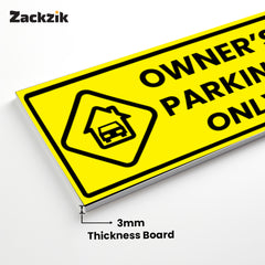 Owner’s Parking Sign Board | Reserved Parking Board by Zaqiz