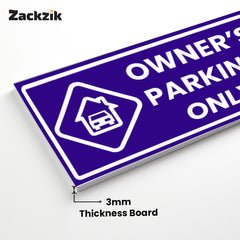 Owner’s Parking Sign Board | Reserved Parking Board by Zaqiz