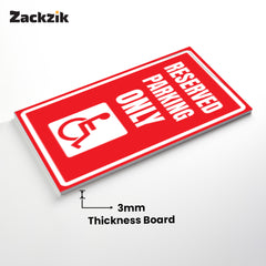 Acrylic Owner’s Parking Sign Board | Premium Finish