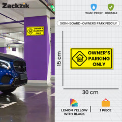 Owner’s Parking Sign Board | Reserved Parking Board by Zaqiz