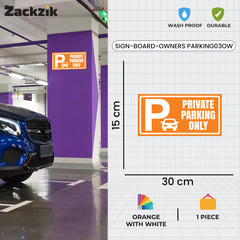 Stylish Owner’s Parking Sign Board | Waterproof & Durable