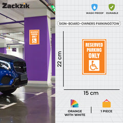 Acrylic Owner’s Parking Sign Board | Premium Finish