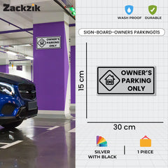 Owner’s Parking Sign Board | Reserved Parking Board by Zaqiz