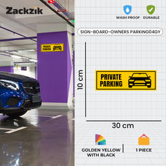 Custom Owner’s Parking Sign Board | Personalized Parking Name Board