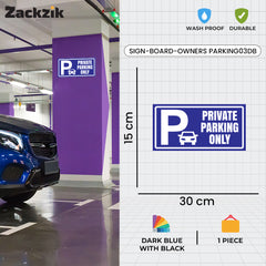 Stylish Owner’s Parking Sign Board | Waterproof & Durable