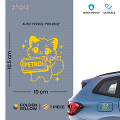 Bold Text Petrol Label Sticker